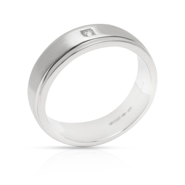 Mens Ring Platinum Mens Brushed Diamond Wedding Band in Platinum 005 CTW