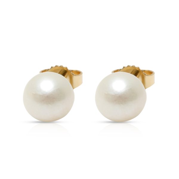 Mikimoto Pearl Stud Earring in 18K Yellow Gold Mikimoto Pearl Stud Earring in 18K Yellow Gold