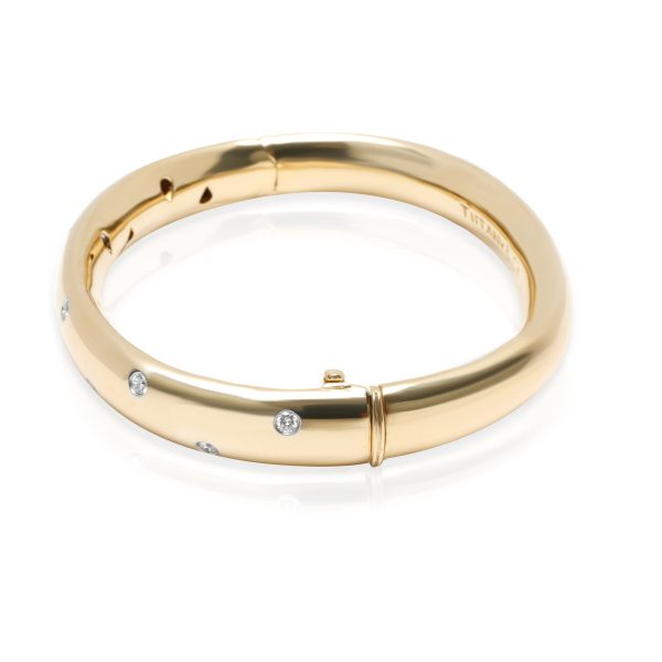 103318 sv Tiffany Co Etiole Diamond Bangle in 18K Yellow GoldPlatinum 043 CTW