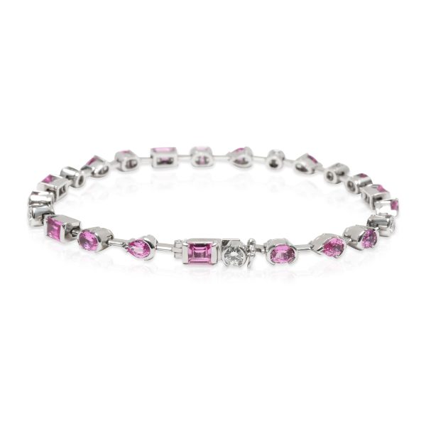 103346 bv 6bb1762c b3ff 4e85 a9de f2ad352a1b45 Cartier Meli Melo Pink Sapphire Diamond Bracelet in 18K White Gold 06 CTW