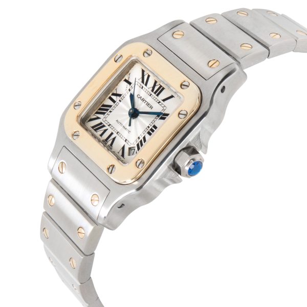 103363 lv Cartier Santos 2423 Womens Watch in 18kt Stainless SteelYellow Gold