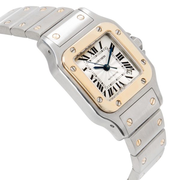 103363 rv Cartier Santos 2423 Womens Watch in 18kt Stainless SteelYellow Gold