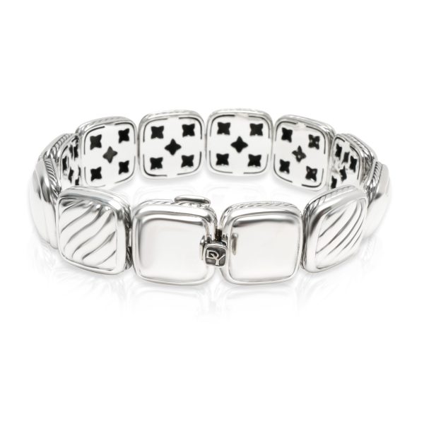 103389 bv b12e8bf2 d12a 459a be12 d85cd5ccbe13 David Yurman Chiclet Diamond Bracelet in Sterling Silver 175 CTW