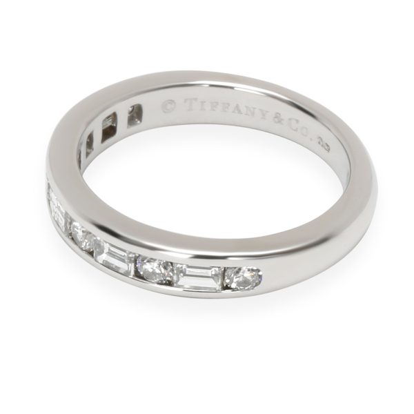 Wedding Band Platinum Tiffany Co Channel Round Baguette Diamond Wedding Band in Platinum 066CTW