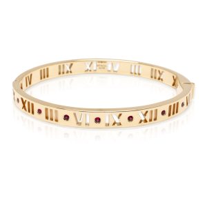 Tiffany Co Pierced Atlas Ruby Bangle in 18K Yellow Gold Christian Dior Saddle Oblique Card Case