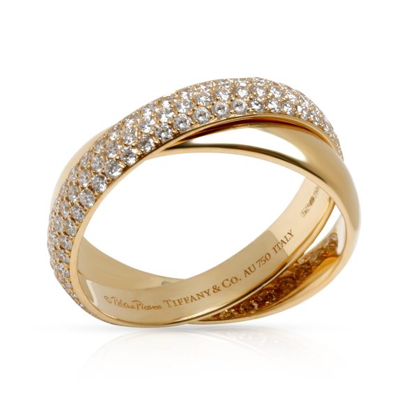 103434 pv Tiffany Co Paloma Picasso Melody Diamond Ring in 18K Yellow Gold 085 CTW