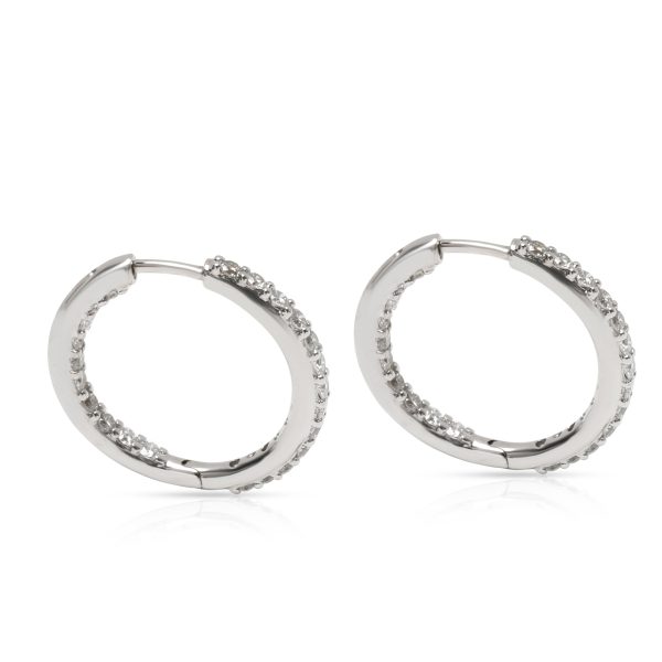 103452 sv 3a5e7d13 9ba8 4c09 a563 a0ab40281070 Inside Out Diamond Hoop Earring in 18K White Gold 102 CTW