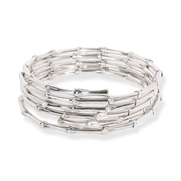 John Hardy Bamboo 5 Coil Bracelet in Sterling Silver John Hardy Bamboo 5 Coil Bracelet in Sterling Silver