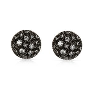 David Yurman Midnight Melange Diamond Stud Earring in Sterling Silver 075 CTW Cart