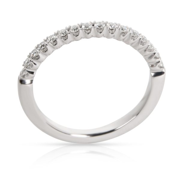 Rings Round Cut Diamond Wedding Band in 14K White Gold 016 CTW