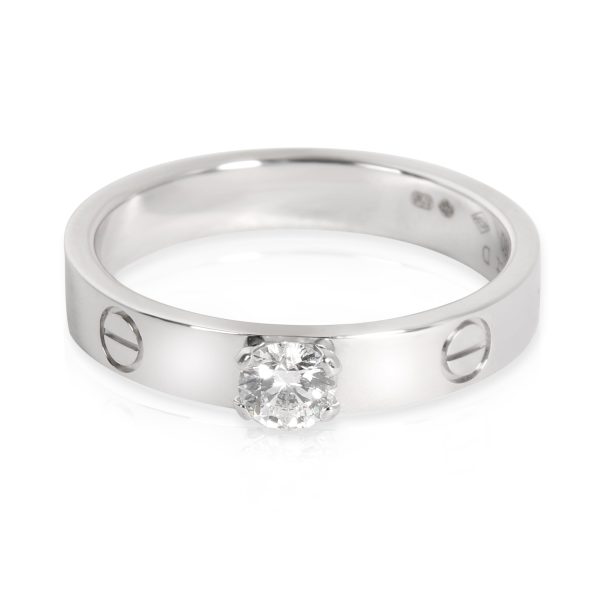 Rings Cartier LOVE Solitaire Diamond Engagement Ring in 18K White Gold E IF 023 CTW