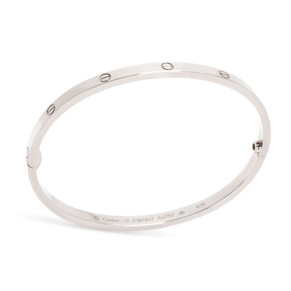 103696 pv Cartier Small Love Bangle in 18K White Gold Size 17