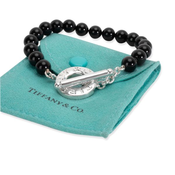 103713 box Tiffany Co Black Onyx Bead Bracelet in Sterling Silver