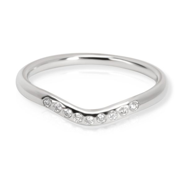 Tiffany Co Tiffany Co Elsa Peretti Curved Diamond Ring in Platinum 004 CTW