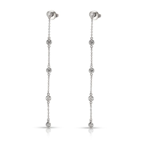 Tiffany Co Elsa Peretti Diamonds by the Yard Earrings in Platinum 050 ctw Tiffany Co Elsa Peretti Diamonds by the Yard Earrings in Platinum 050 ctw