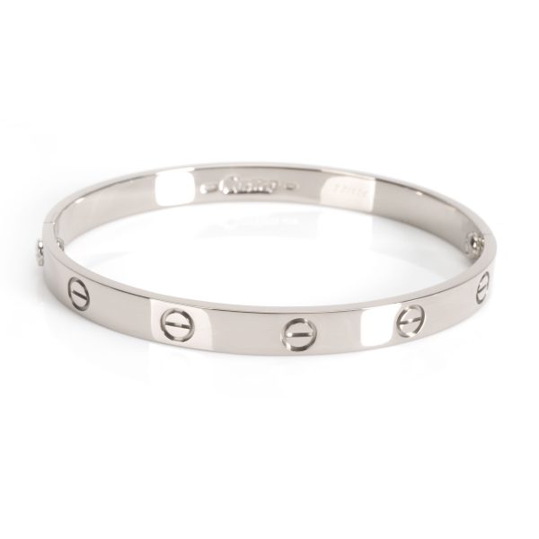 103843 bv Cartier Love Bangle in 18K White Gold size 18