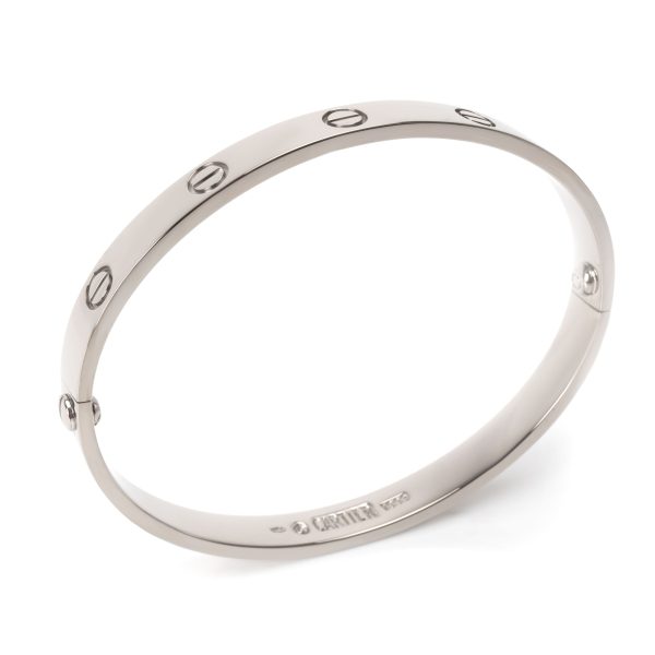 103843 pv Cartier Love Bangle in 18K White Gold size 18