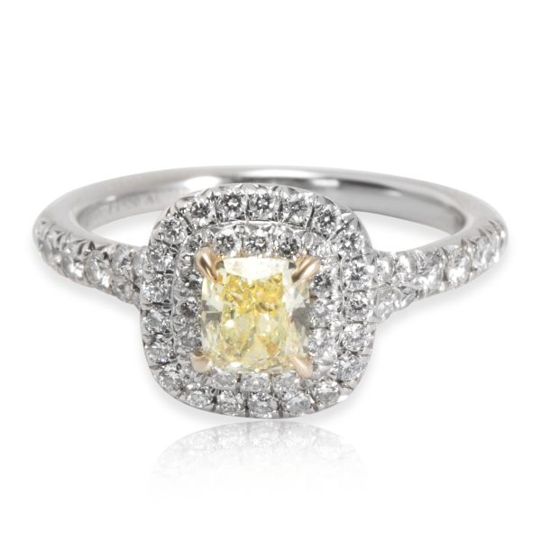 Tiffany Co Soleste Diamond Fancy Yellow Engagement Ring in Platinum Tiffany Co Soleste Diamond Fancy Yellow Engagement Ring in Platinum