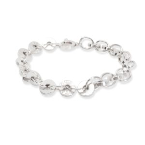 Tiffany Co 1837 Circle Bracelet in Sterling Silver Three Prong Diamond Tennis Bracelet in 18K White Gold 191 CTW