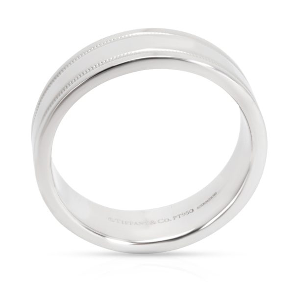 103896 pv Tiffany Co Essential Double Milgrain Wedding Band in Platinum 6 mm Unisex