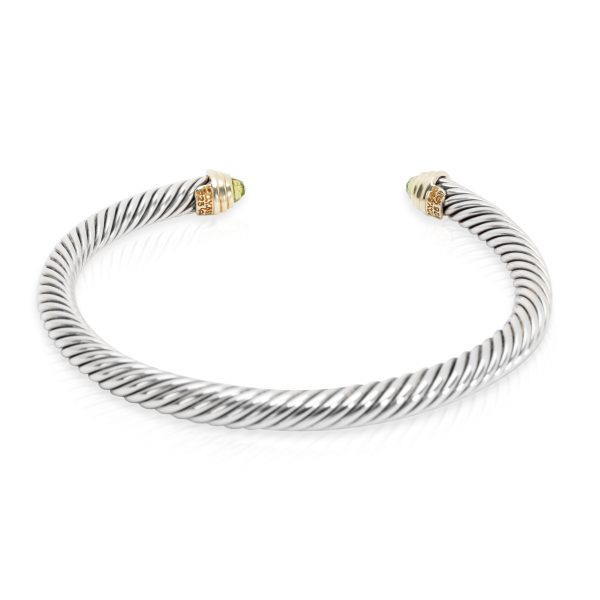 103903 bv fa43f33f 9eca 49d0 81f6 71df25466d2c David Yurman Peridot Cable Bangle in 14K Gold Sterling Silver