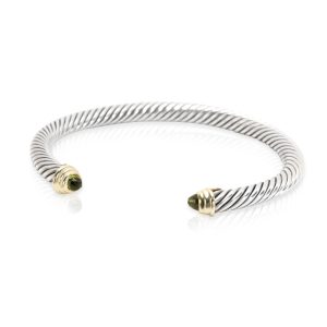 David Yurman Peridot Cable Bangle in 14K Gold Sterling Silver Chanel Matelasse Single Flap Chain Coco Black