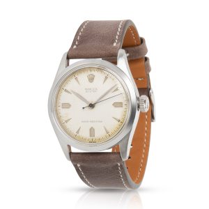 Rolex Oyster 6282 Mens Watch in Stainless Steel Celine Red Smooth Calfskin Small Classic Box Bag