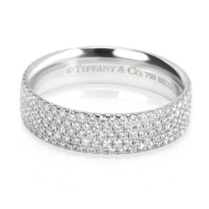 Tiffany Co Metro Five Row Diamond Ring in 18K White Gold 090 ctw Loewe Hammock DW Medium Drawstring 2way Handbag Shoulder Bag Camel