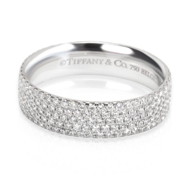 Tiffany Co Metro Five Row Diamond Ring in 18K White Gold 090 ctw Tiffany Co Metro Five Row Diamond Ring in 18K White Gold 090 ctw