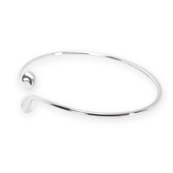 104014 sv Tiffany Co Elsa Peretti Teardrop Bangle in Sterling Silver