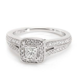 Vera Wang Diamond Engagement Ring in 18K White Gold 070 CTW Cart