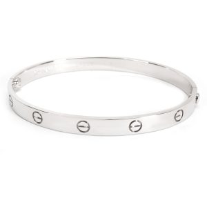 Cartier Love Bracelet in 18K White Gold Size 20 Cart