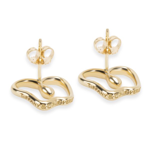 104048 bv Tiffany Co Elsa Peretti Apple Earrings in 18K Yellow Gold