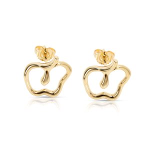 Tiffany Co Elsa Peretti Apple Earrings in 18K Yellow Gold Cart