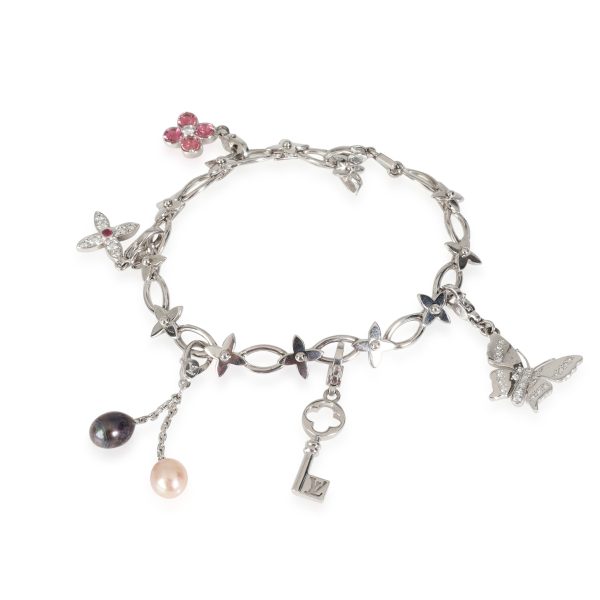 Louis Vuitton Idylle Blossom Louis Vuitton Idylle Blossom Butterfly Key Charm Bracelet in 18K White Gold