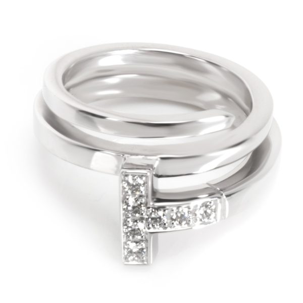 Tiffany Co T Square Wrap Diamond Ring in 18K White Gold Tiffany Co T Square Wrap Diamond Ring in 18K White Gold