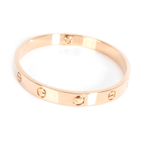 104055 sv Cartier Love Bangle in 18K Rose Gold Size 18