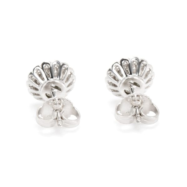 104096 bv Tiffany Co Vintage Flower Diamond Earrings in Platinum 070 CTW