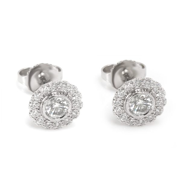 Tiffany Co Vintage Flower Diamond Earrings in Platinum 070 CTW Tiffany Co Vintage Flower Diamond Earrings in Platinum 070 CTW