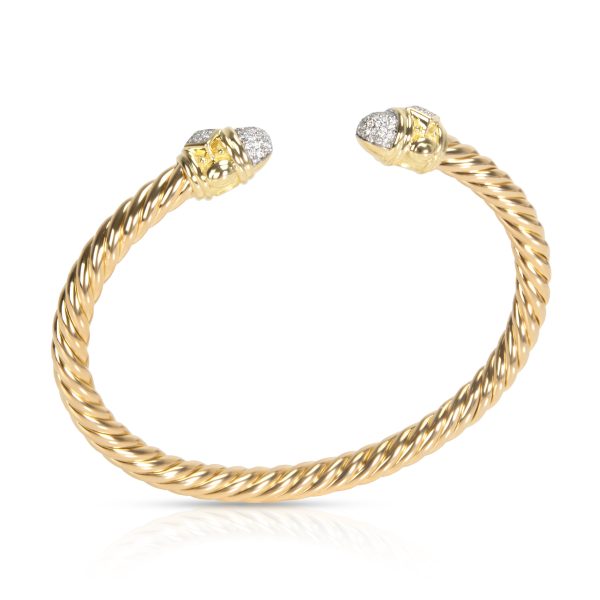 104201 pv 4e59be59 e64d 4239 95d2 2cd01af78f65 David Yurman Renaissance Diamond Cable Bangle in 18K Yellow Gold 033 CTW