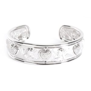 Carrera y Carrera Cherub Cuff with Diamonds in 18K White Gold 03 CTW Balenciaga Blanket Continental Zip Around Orange