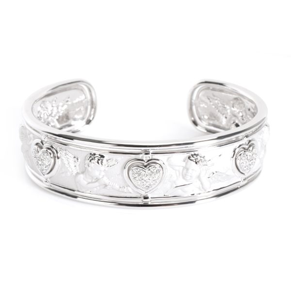 Carrera y Carrera Cherub Cuff with Diamonds in 18K White Gold 03 CTW Carrera y Carrera Cherub Cuff with Diamonds in 18K White Gold 03 CTW