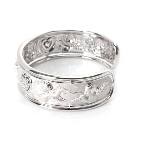 104226 sv Carrera y Carrera Cherub Cuff with Diamonds in 18K White Gold 03 CTW