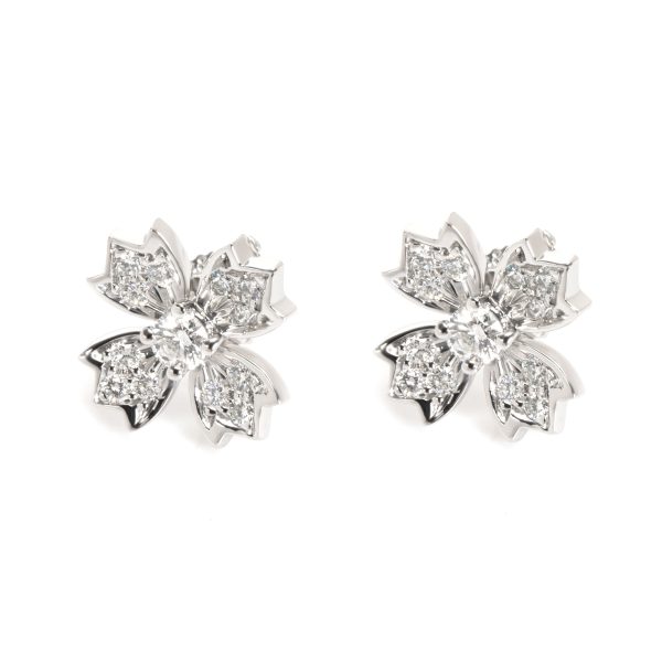 Tiffany Co Diamond Flower Earrings in Platinum 046 CTW Tiffany Co Diamond Flower Earrings in Platinum 046 CTW