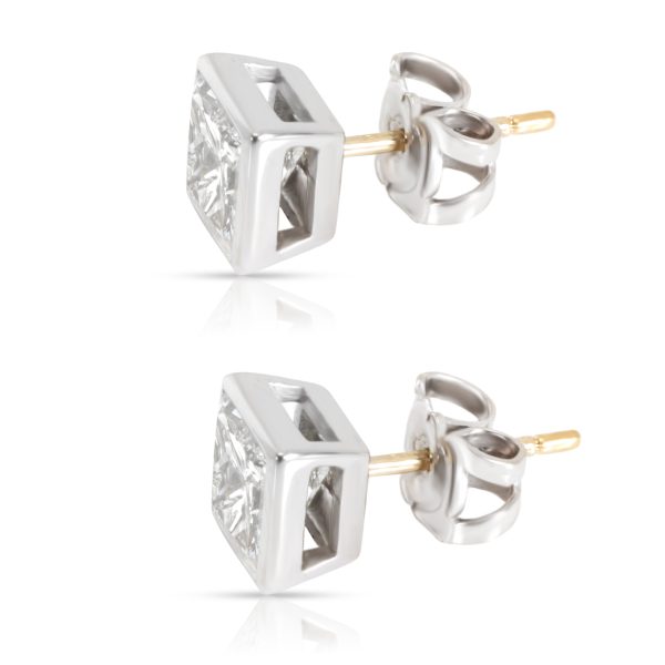 104230 sv 0b22372f cc16 4062 8dd7 6902804108d1 GIA Certified Princess Cut Bezel Diamond Studs in 18K White Gold 151 CTW GVVS1