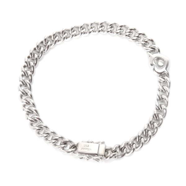 104235 clasp Chopard Happy Diamonds Curb Chain Heart Bracelet in 02 CTW