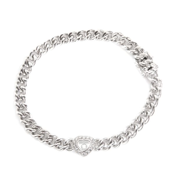 Chopard Happy Diamonds Curb Chain Heart Bracelet in 02 CTW Chopard Happy Diamonds Curb Chain Heart Bracelet in 02 CTW