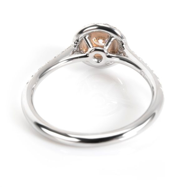 104242 bv Tiffany Co Soleste Halo Diamond Engagement Ring in Platinum 032 CTW