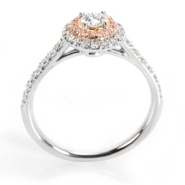 104242 pv Tiffany Co Soleste Halo Diamond Engagement Ring in Platinum 032 CTW