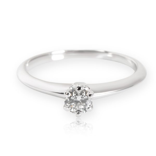 Tiffany Co Solitaire Diamond Engagement Ring in Platinum 021 ct FVS1 Tiffany Co Solitaire Diamond Engagement Ring in Platinum 021 ct FVS1